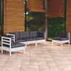 VidaXL Solid Pine Wood Garden Lounge Set 5 Pcs with Cushions Patio Furniture Outdoor Furniture Garden Furniture 3096185