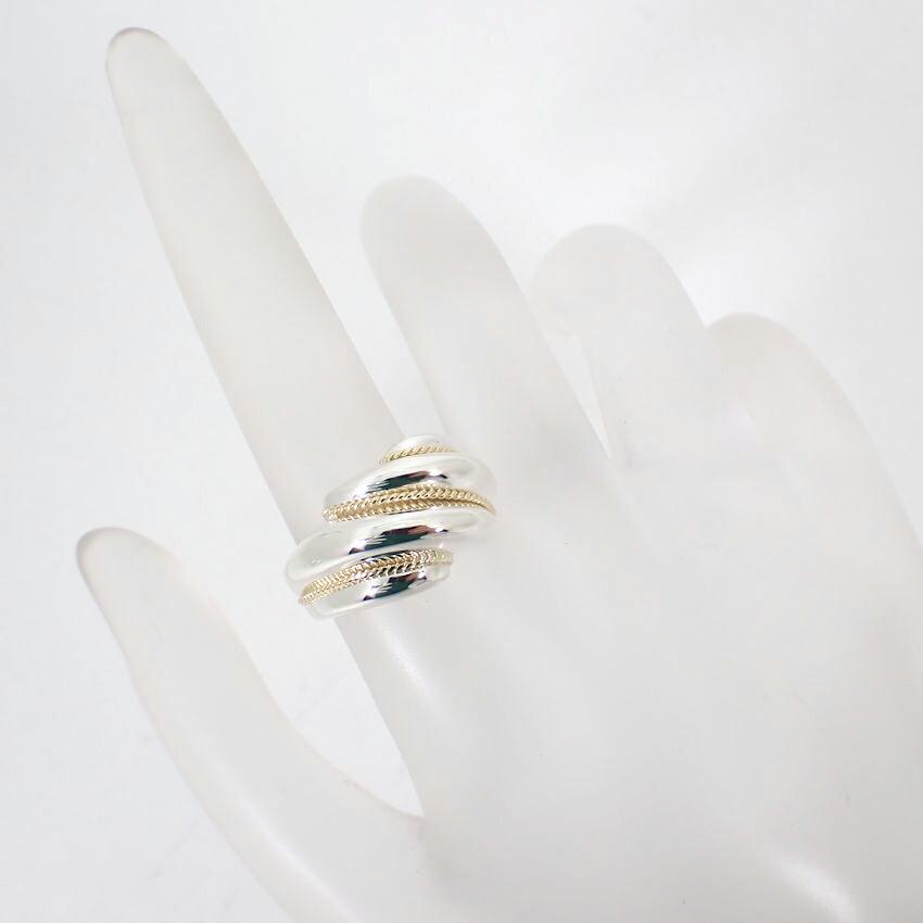 [Used] TIFFANY 925/750 Twisted Ring / Size 10 / j69-3