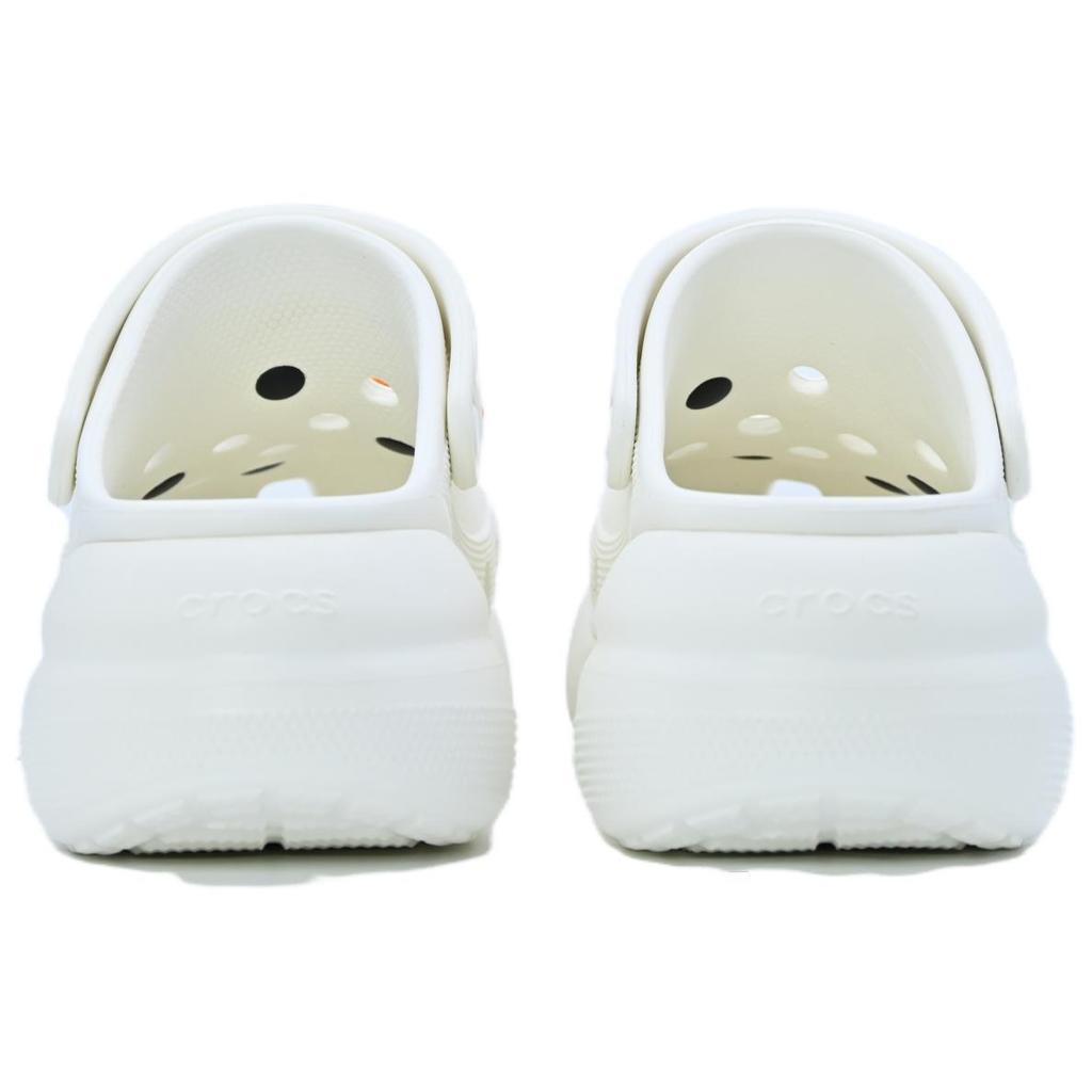 Crocs Crush Clog Pastry Party EVA Exquisite Cute Crush Art Realm Puff Shoes Unisex White