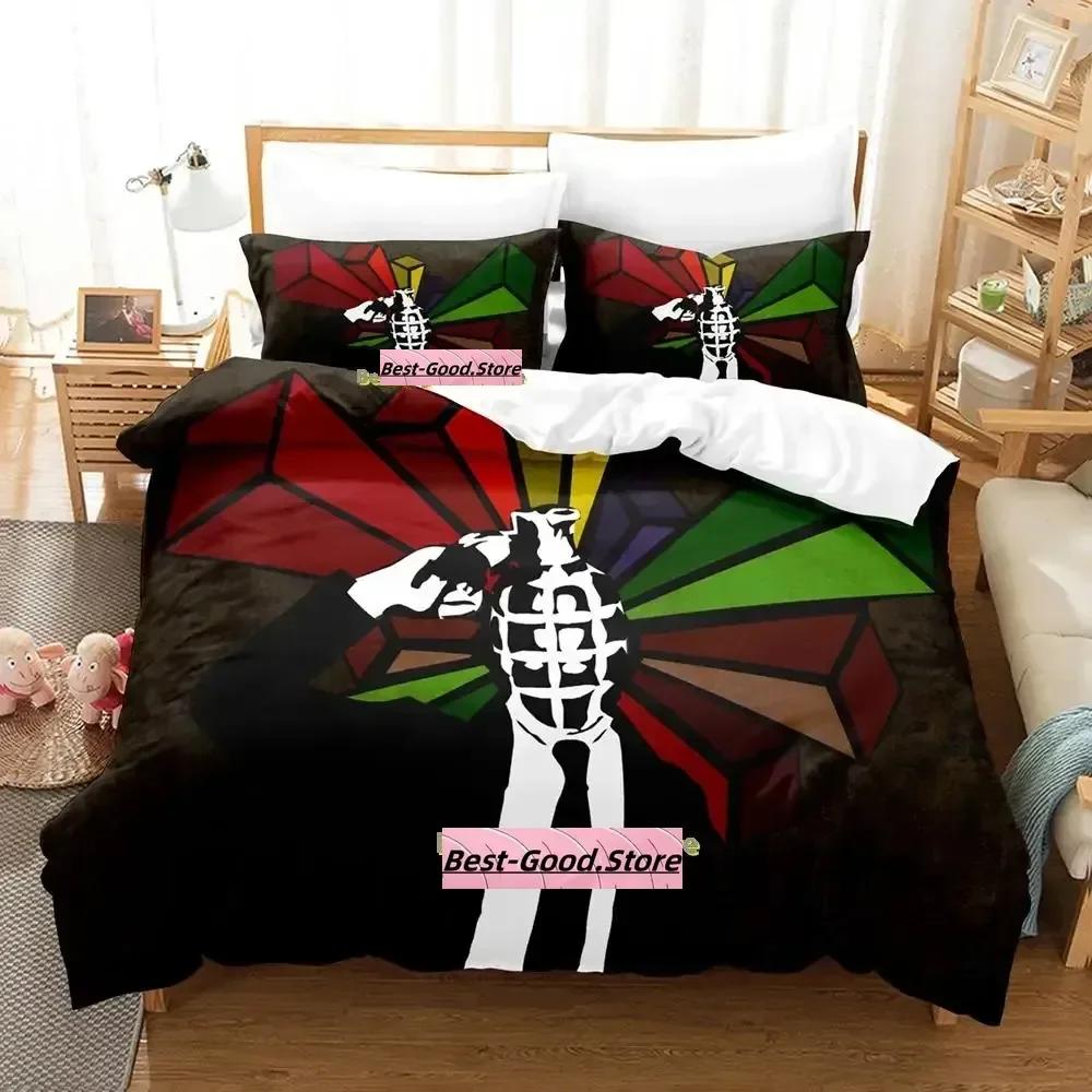 New Personality Technology Anonymous Bedding Set Single Twin Full Queen King Size Bed Set Adult Kid Bedroom Duvetcover Sets