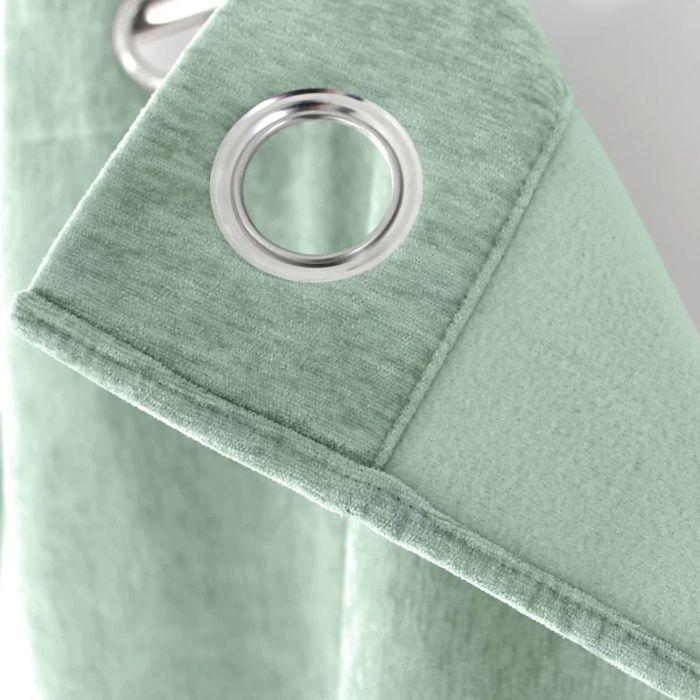 Rideau Thermique - Velvet - 140 x 260 cm - Vert clair - Doublure polaire isolante