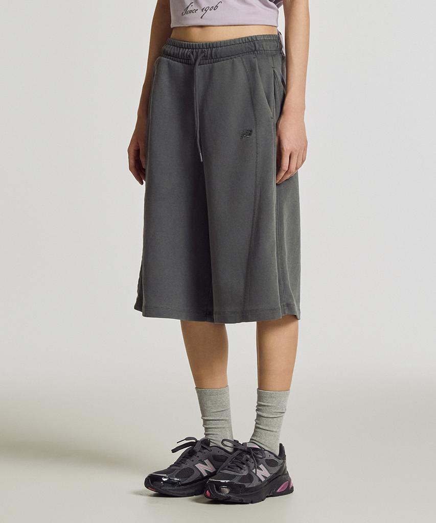 Nyuballanseu Nbnvg3W532 / Women Summer Lightweight Knit Bermuda Length Shorts (Charcoal)