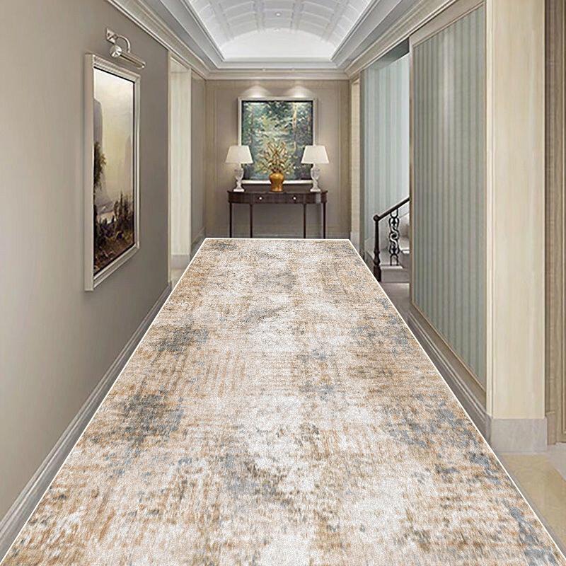 European Style Luxury Long Corridor Carpet Hotel Runners Passageway Lint-free Rug Decoration Stairs Entrance Non-slip Floor Mats