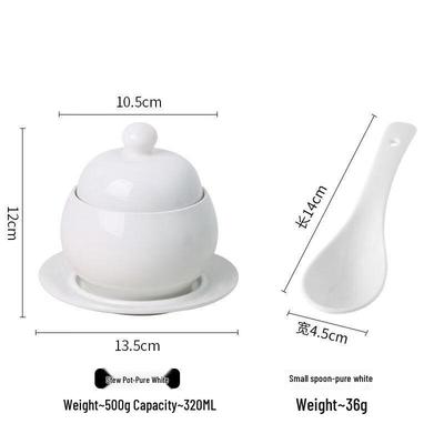 ZISIZ Kommersiell Keramisk Dessert- och Soppskål Set