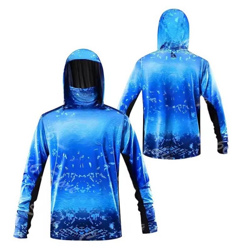 Men's Floating Fishing Gear Hooded Suit With Dust Mask UV Protection UPF50 + Lightweight