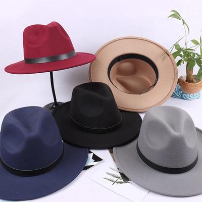 New Fashion Men Women's Jazz Hat Woolen Blend Cap Outdoor Casual Head Decoration