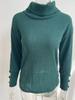 Felpa con cappuccio in maglia tinta unita a collo alto da donna Autunno/Inverno 2024