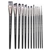12PCS Artist Paintbrush Wood Handle Paint Brush for Kid Adult Watercolor Gouaches Oil Acrylic Painting Face and Body Art