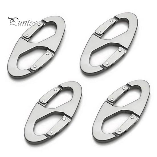 

4 шт., карабин, брелок, крючок, нержавеющий, устойчивый к коррозии, легкий, портативный, двуглавый карабин, пряжка, снаряжение для кемпинга 4pcs