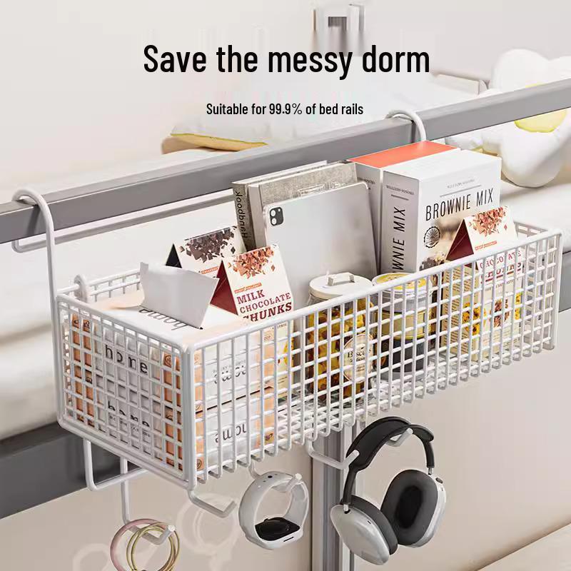 Bunk Bedside Hanging Storage Basket - No Drilling Required
