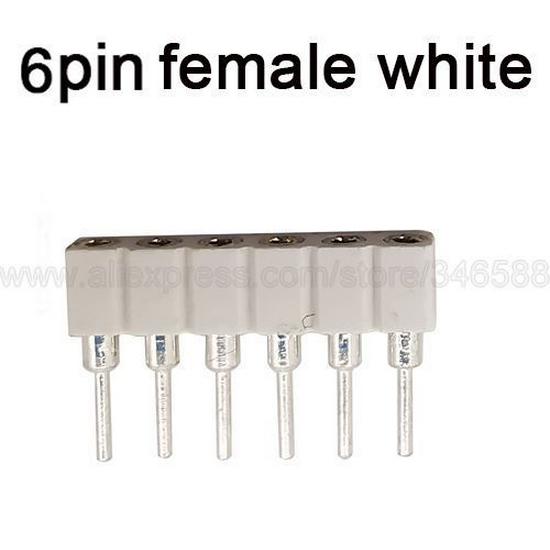 2.0mm Pitch Pin Header Socket 6P with White LED Light RGBWW Female Connector
