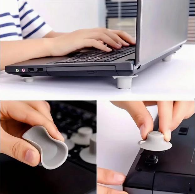Portable Laptop Cooling Pad with Heightening Bracket - Universal Exhaust Fan Support for Desktops and Computers