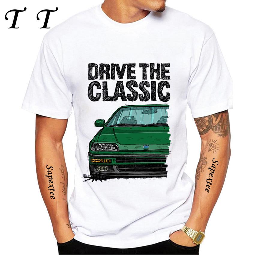 Guida La Classica CRX JDM Civic Type R Maglietta Nuova Uomo Manica Corta Ragazzo Top Casual Leggenda Giapponese Re del Drift Magliette Bianche