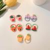 Pack of 10 Cartoon Hair Ties with Fruit/Flower Theme Designs for Little Girl and Children Sprinig Hair Styling Hairband