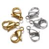 20pcs 9-15mm Stainless Steel Lobster Clasps for Bracelet Necklace Gold Color Chain Claw Connectors DIY Jewelry Making