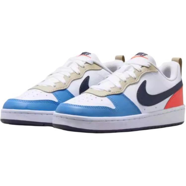 Nike Court Borough Low Recraft GS White Thunder Blue Light Crimson Kids Sneakers Blue-Beyond DV5456-124