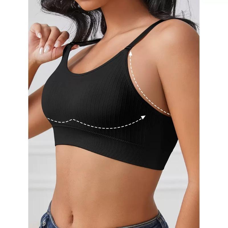 Women S Adjustable Strap Seamless Sports Bra Push Up Fitness Wear