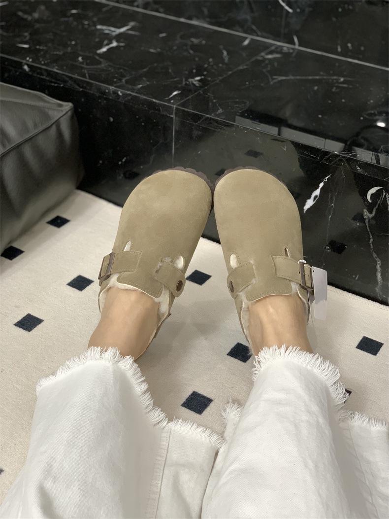 Женские кожаные и меховые полусабо на пробковой подошве Birkenstock Sangpo для осенизимы 36 5270₽