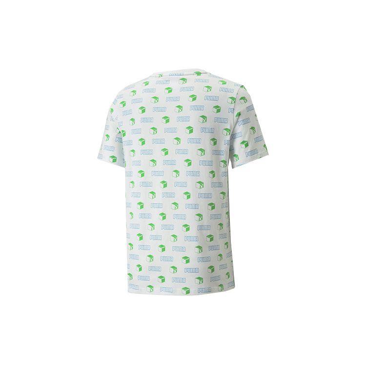 Puma X Minecraft AOP Tee White Men Streetwear 534375-02