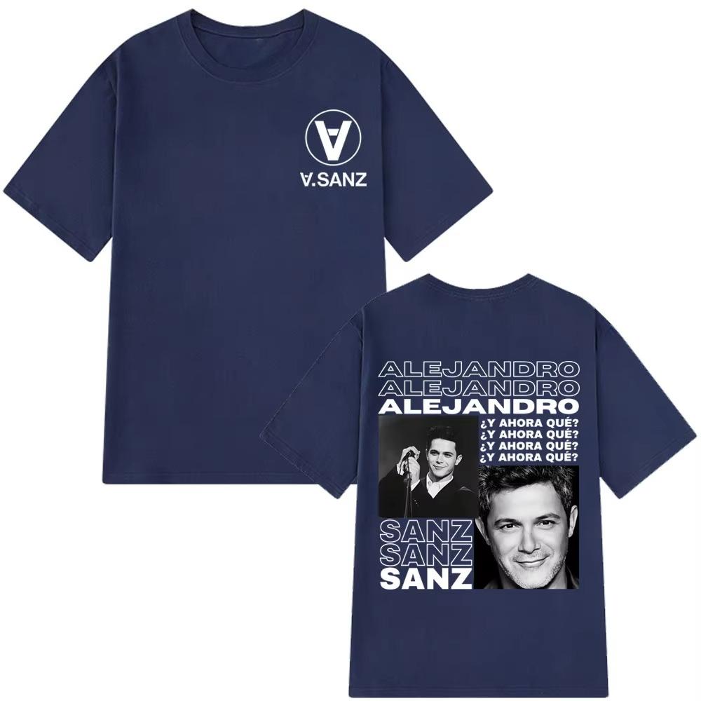 Singer Alejandro Sanz Album Tour 2026 Print Tshirts Unisex Women Hiphop Tee Vintage Fashion Clothing Casual Tshirts Summer