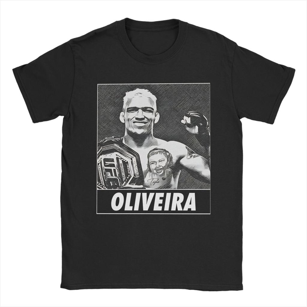 charles oliveira winner charles oliveira v2 TShirt Summer TShirts Unisexs Pure Cotton Crewneck Oversize Top Tees ShortSleeve