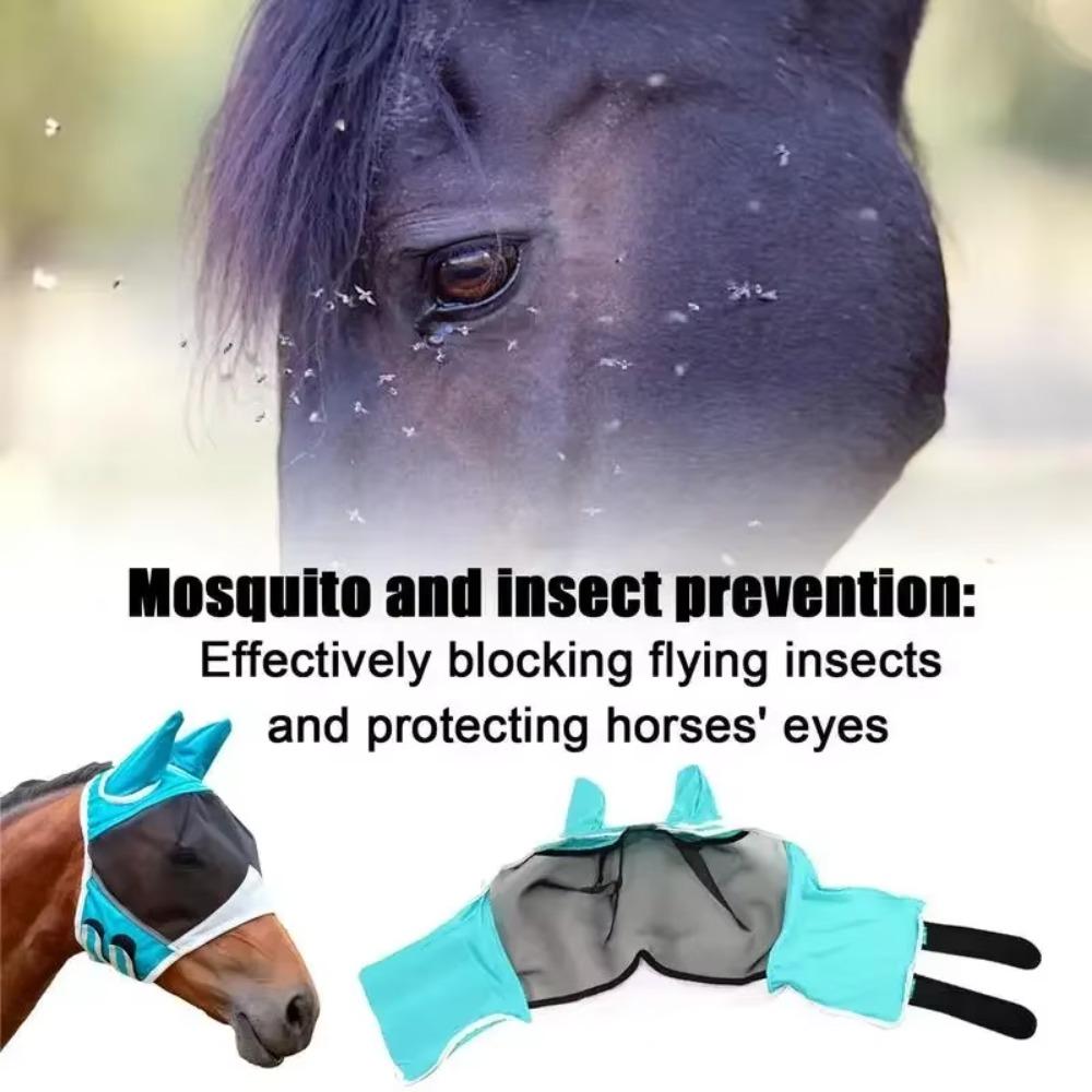 Adjustable Horse Face Cover Professional Horse Mask Durable Horse Fly Mask  Summer Season