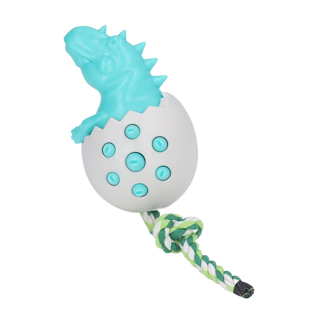 Dinosaur Egg Dog Chew Toys Bite Resistance Dog Toothbrush Chew Toys for Dog Dental CareLake Blue