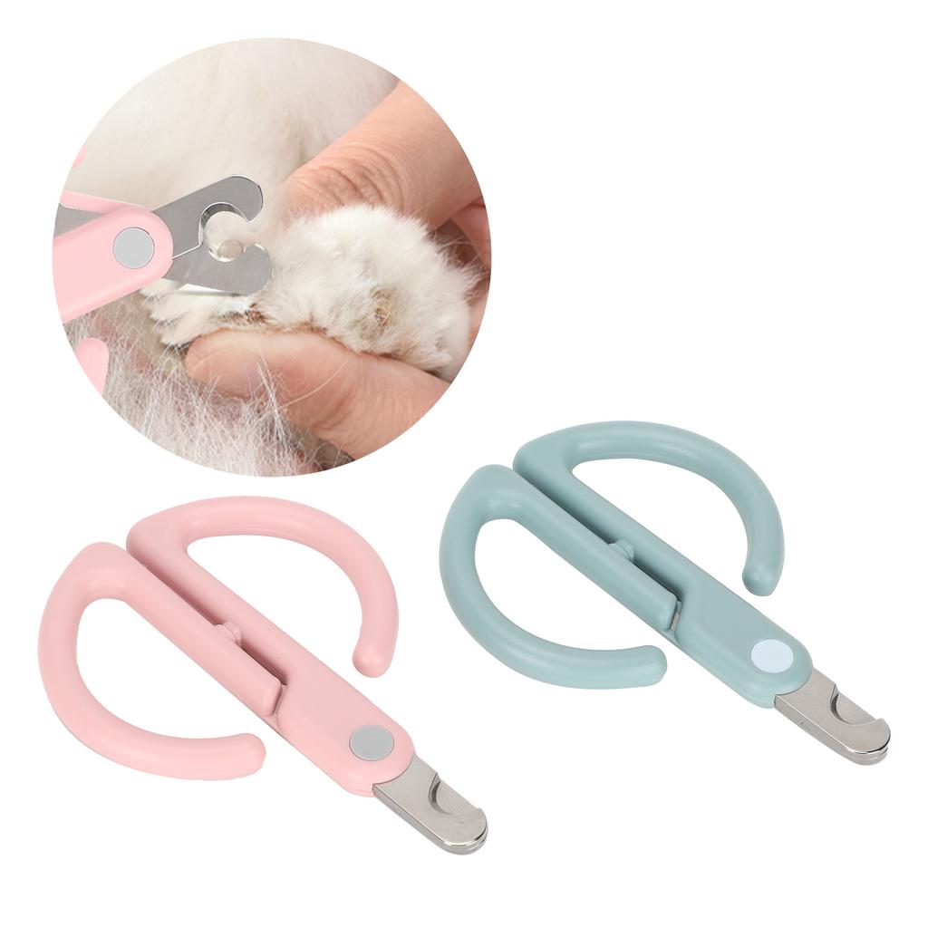 Pet Nail Clipper Scissors Claw Cutter Trimmer for Cat Puppy Grooming Tool Green and Pink(Pink Green )
