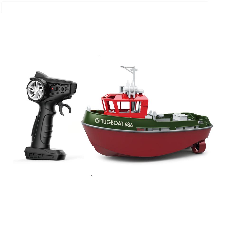 2.4GHz Dual Motor Electric Tugboat Toy with 1:72 Scale Remote Control