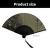 Handheld Wood Fabric Fan With Chinese Traditional Painting Calligraphy Fan for Outdoor Use Dance Fan