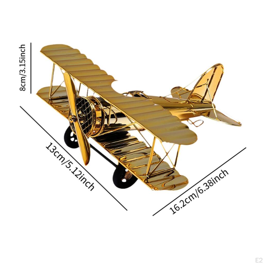 Flugzeug Segelflugzeug Doppeldecker Ornamente Handwerk Retro Dekorative Geschenke Eisen
