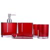 5-teiliges Acryl Badezimmer Organizer Set einschließlich Seifenspender, Zahnbürstenhalter, Becher, Tasse, Luxus Waschtischzubehör