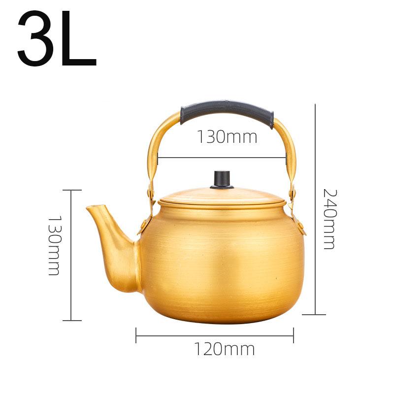

0,55-3 л Золотой алюминиевый чайник большой емкости чайник для воды портативный кофейник уличный кувшин для чая бытовой кухонный чайник