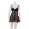 Damenmode Sexy Neckholder Leopardenmuster Taille Abnehmen Kleid