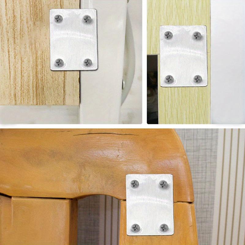 16pcs Flat Mending Plate Stainless Steel Flat Bracket Metal Straight Brace Repair Joining Fixing Bracket Wood Bracket Connector