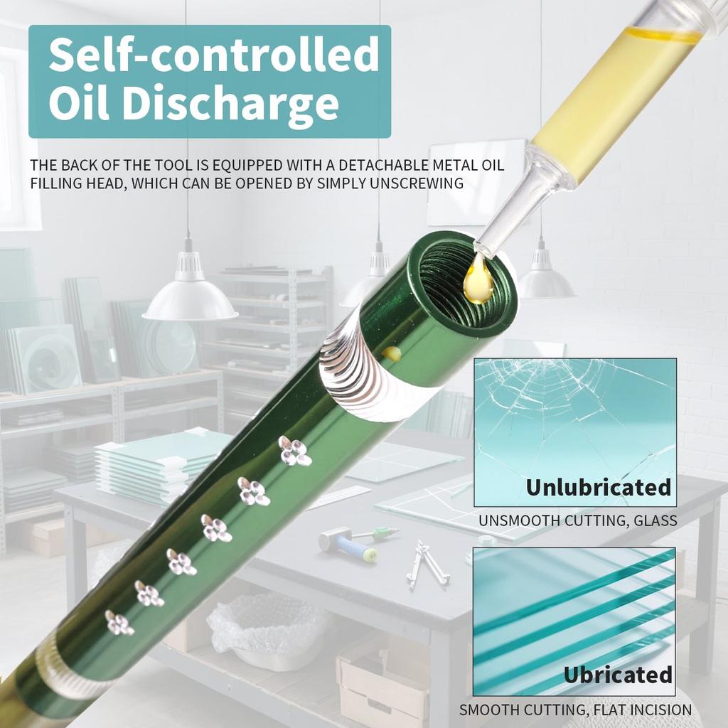 1 Stück Mehrfarbig Professioneller Glasschneider für Fliesen Tragbarer Glasschneider Diamantspitze Fenster Bastelglas Messer Handwerkzeug