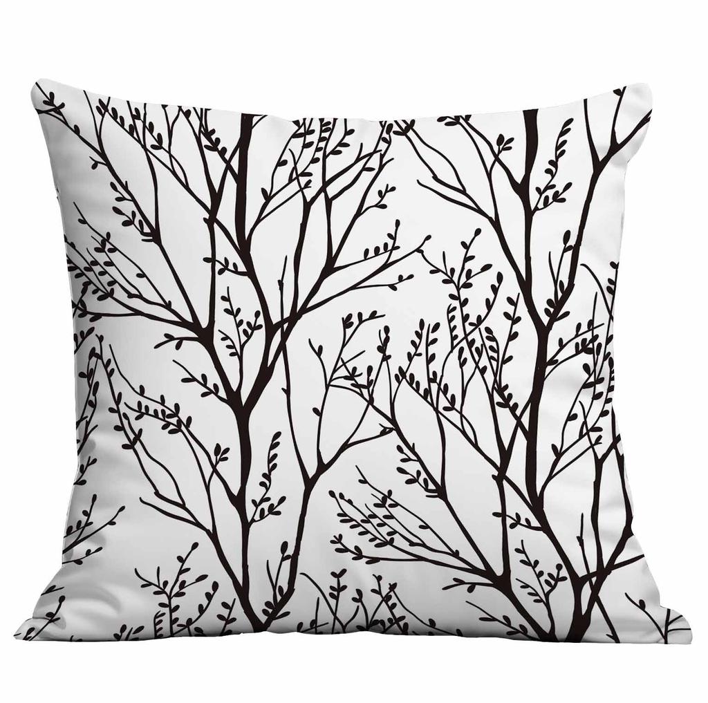 Simple Plant and Flower Pillowcase Home Cushion Pillowcase Decoration