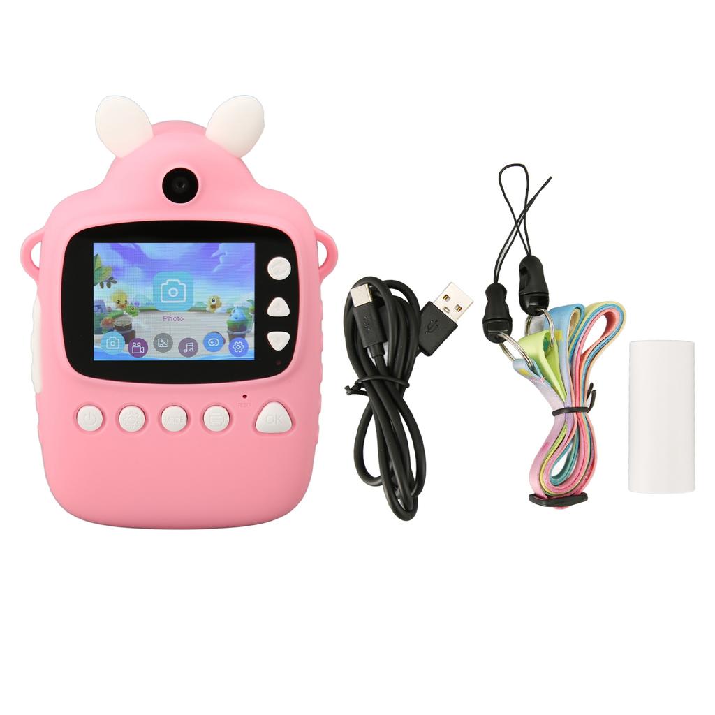 Print Camera Cute Cartoon Student Printing Camera 16MP Dual Lens 1920X1080 Resolution MP3 Video