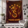 Custom Tapestry Wall Hanging, Galatasaray FC Personalized Name Text Home Wall Decor