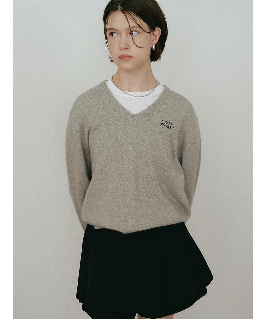 MAKE A TOAST Wool Slit Skirt Pants Black Mbefpa005Bk