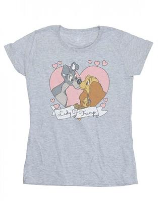 Womens/Ladies Lady And The Tramp Love Cotton T-Shirt