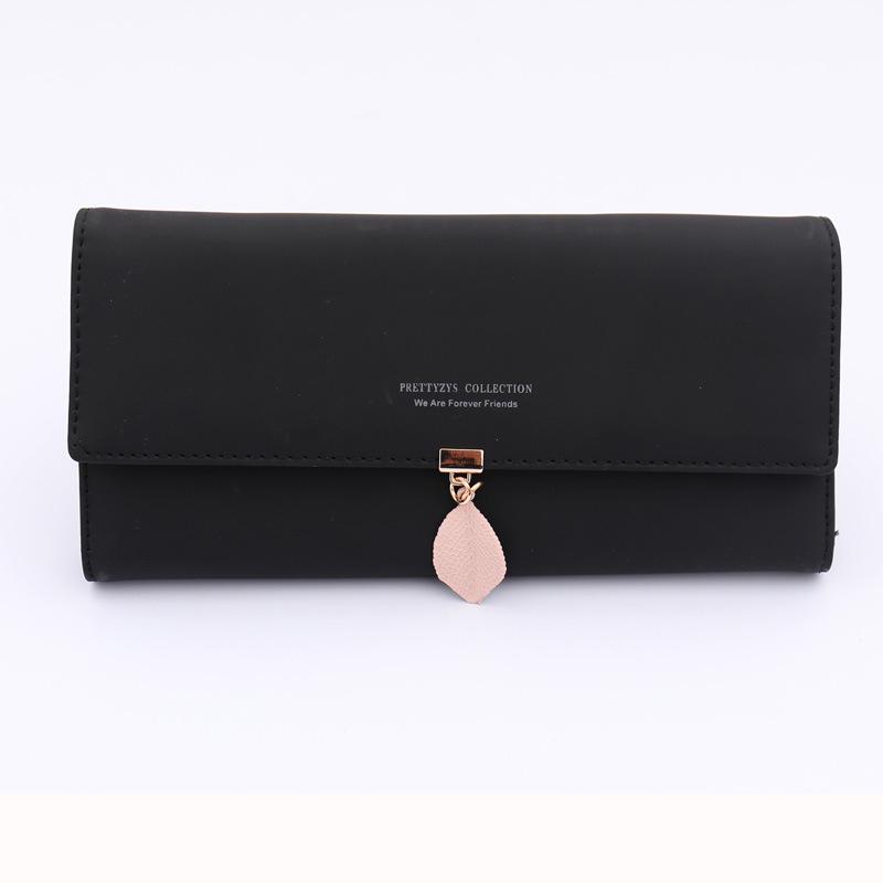 Korean Style Women's Leather Clutch – Zipper Buckle Wallet with Large Capacity