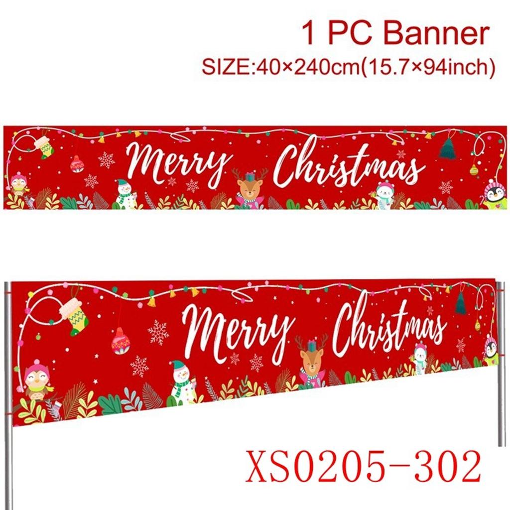 Merry Christmas Outdoor Banner Christmas Decoration for Home 2025 Xmas Ornament Navidad Natal Noel Kerst Gift Happy NewYear 2026