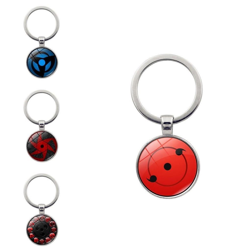 Exquisite Naruto Anime Gem Keychain Uchiha Rinnegan Star Sharingan Metal Key Ring