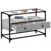 VidaXL TV Cabinet with Glass Top Sonoma Grey Engineered Wood, TV Stand, Media Cabinet, HiFi Cabinet, TV Unit, 846062