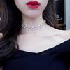 Faux Pearl Women Double Layers Choker Necklace Charm Party Cocktail Gift