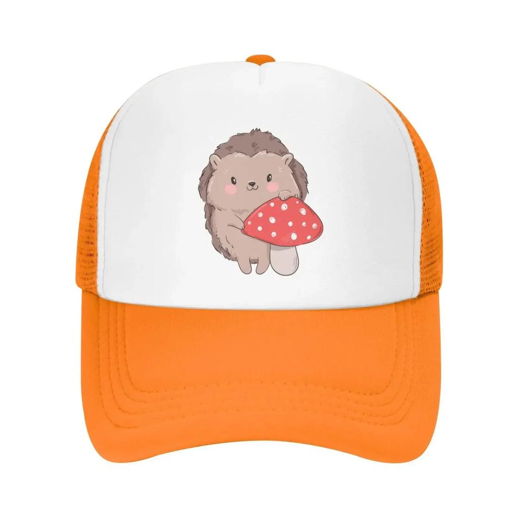 Mesh Dad Hat Adjustable Washed Hedgehog Mushroom Baseball Dad Cap Funny Distressed Ball Trucker Cap For Women Men Unisex