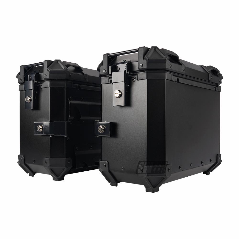 Universal Motorcycle Aluminum Side Boxes – Waterproof, Anti-Collision, Quick Release (18L/28L/35L)