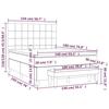3137839 vidaXL Lit à sommier tapissier et matelas Gris clair 140x190cm Velours