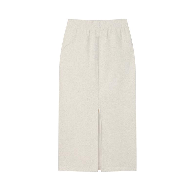 

New FILA Casual Long Skirts Women s Cheese Heather Gray F11W439309FLM 160/62A/S